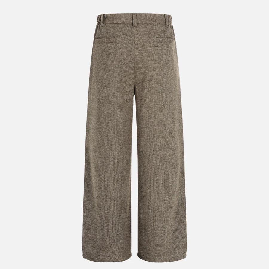 Men’s Pleated Front Wide-Leg Casual Pants