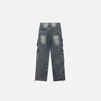 Men’s Y2K Baggy Multi-Pocket Denim Cargo Pants