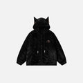 Men’s Y2K Cat Ear Hooded Furry Fleece Jacket